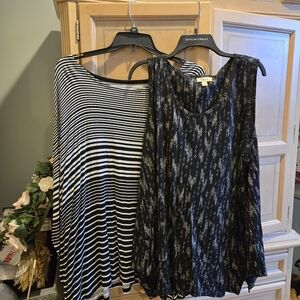 Bundle of 2 Women’s Blouses Black & White Duo – Size 2X – NWOT